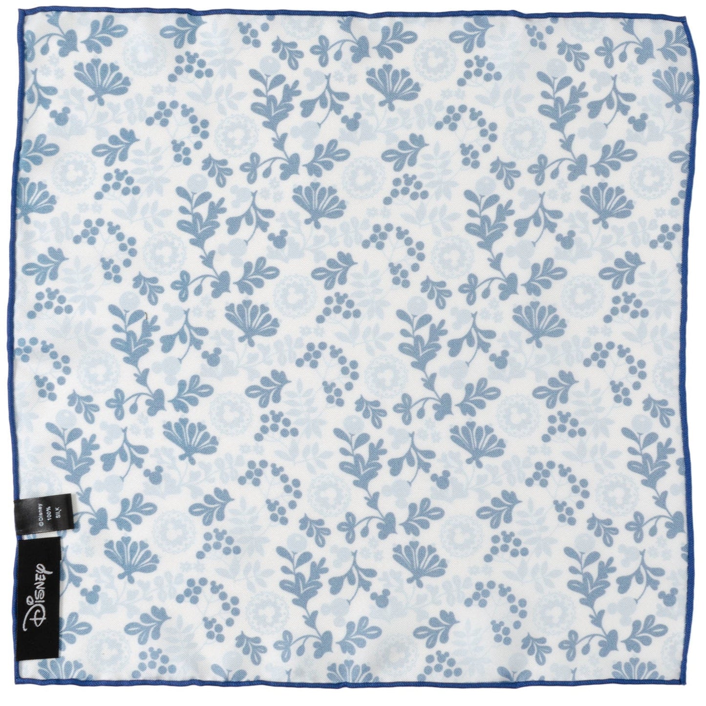 Disney Mickey Mouse Floral White Pocket Square