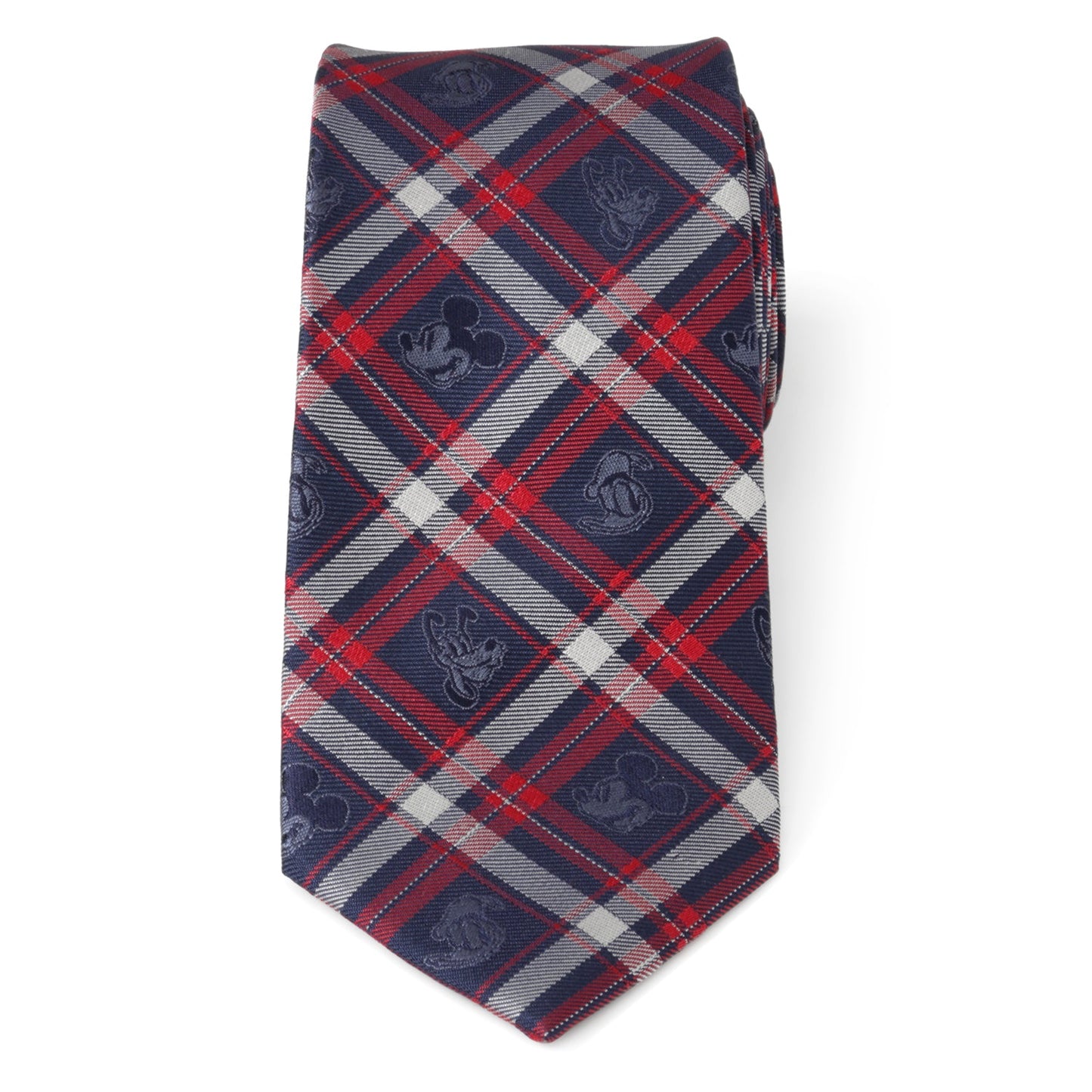 Disney Mickey and Friends Navy Plaid Men's Tie