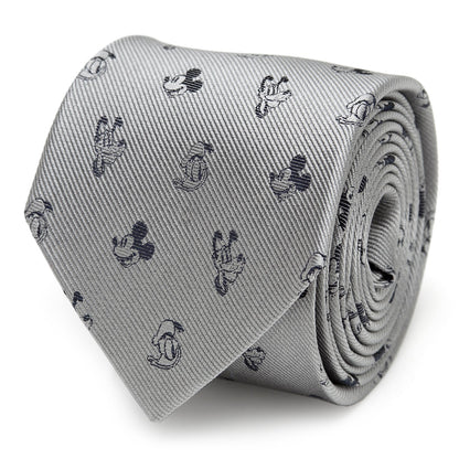 Disney Mickey and Friends Gray Men's Tie