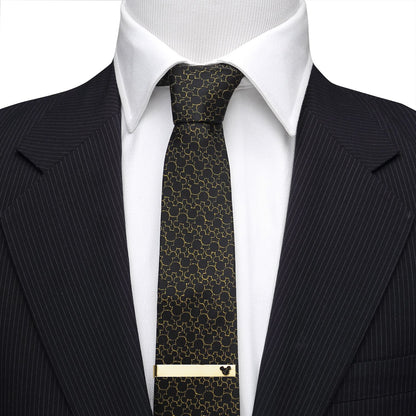 Disney Mickey Mouse Cutout Gold Tie Bar