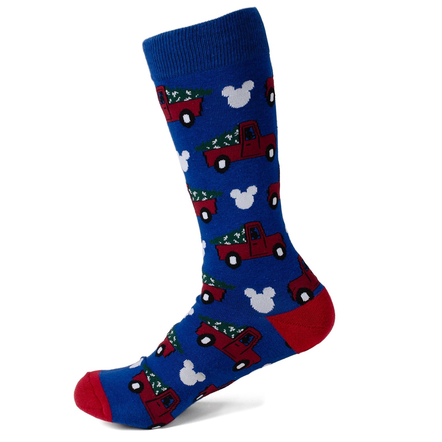Set de regalo de calcetines azul marino y pin de solapa azul de Disney Mickey Mouse Holiday Truck