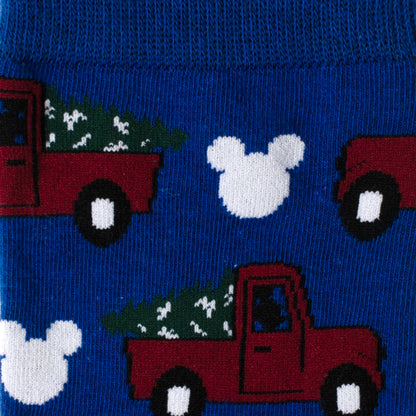 Set de regalo de calcetines azul marino y pin de solapa azul de Disney Mickey Mouse Holiday Truck