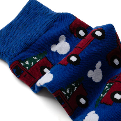 Set de regalo de calcetines azul marino y pin de solapa azul de Disney Mickey Mouse Holiday Truck