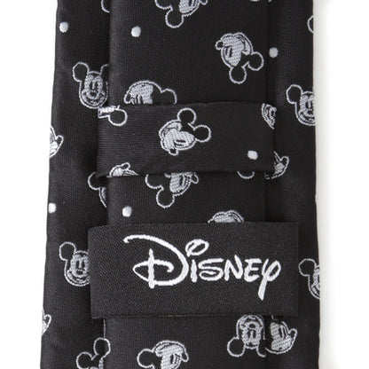 Corbata de hombre con diseño de puntos negros de Mickey Mouse de Disney