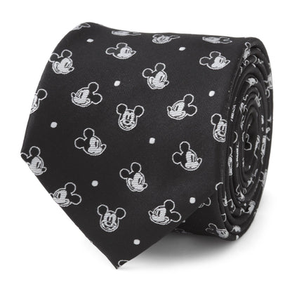 Disney Mickey Mouse Black Dot Men's Tie