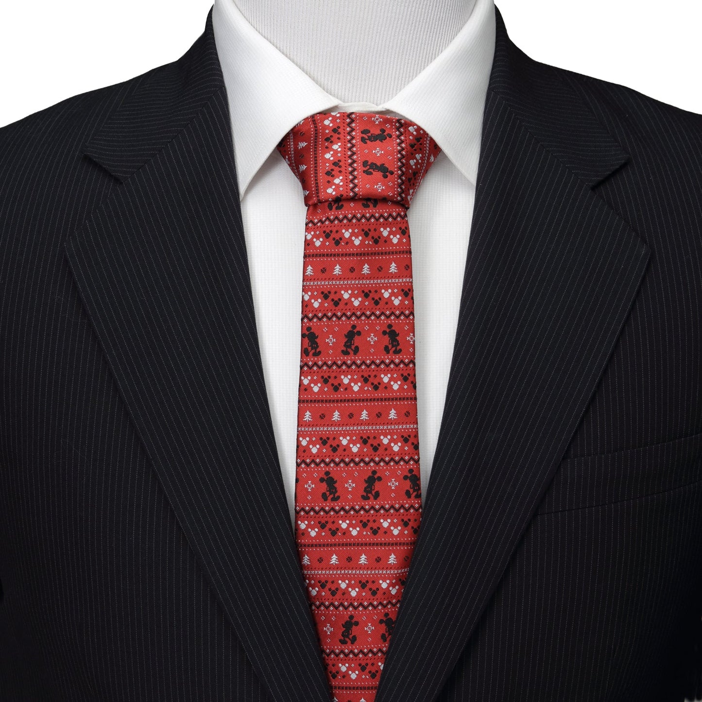 Corbata roja Fair Isle de Mickey Mouse de Disney para hombre