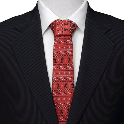 Corbata roja Fair Isle de Mickey Mouse de Disney para hombre