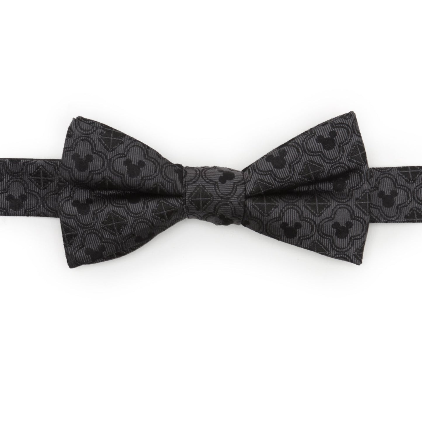 Disney Mickey Mouse Pattern Black Bow Tie