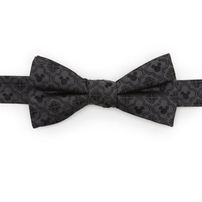 Disney Mickey Mouse Pattern Black Bow Tie
