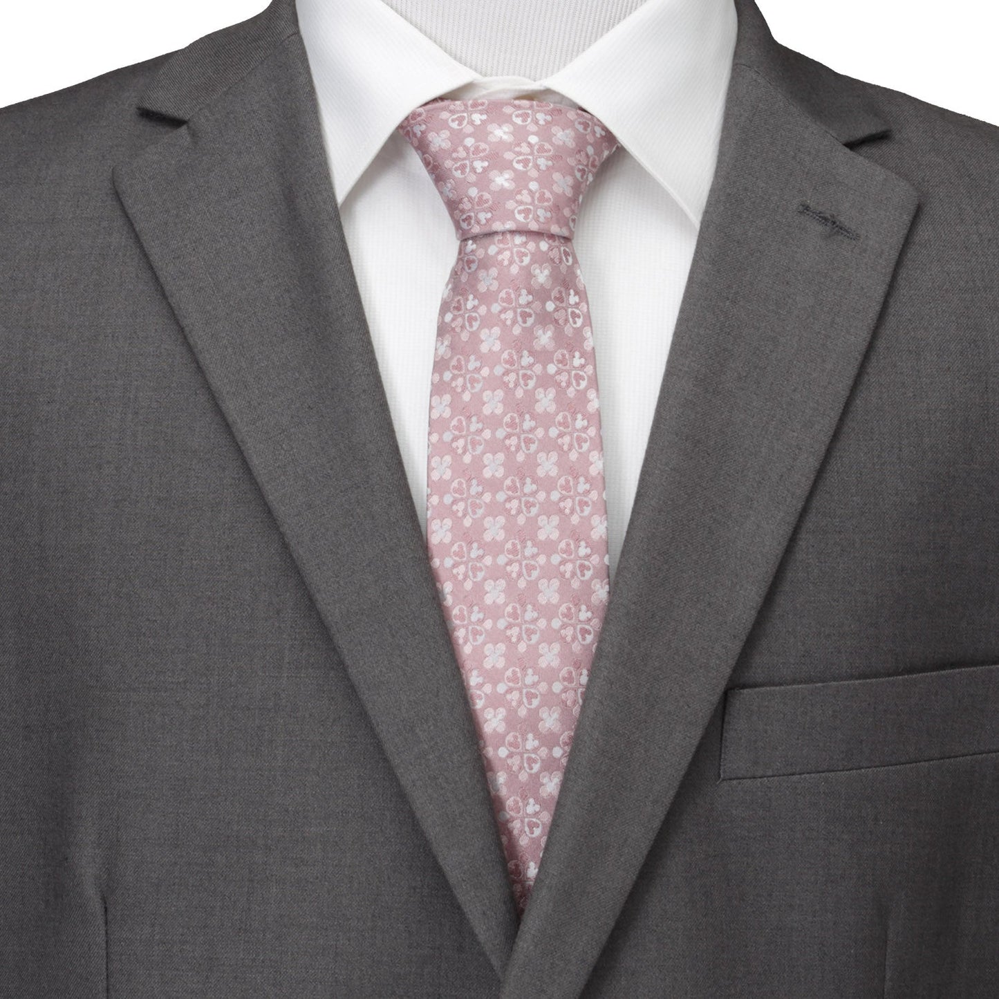Corbata de hombre Disney Mickey Mouse silueta rosa florecido