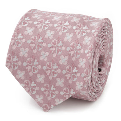 Disney Mickey Mouse Silhouette Blossom Pink Men's Tie