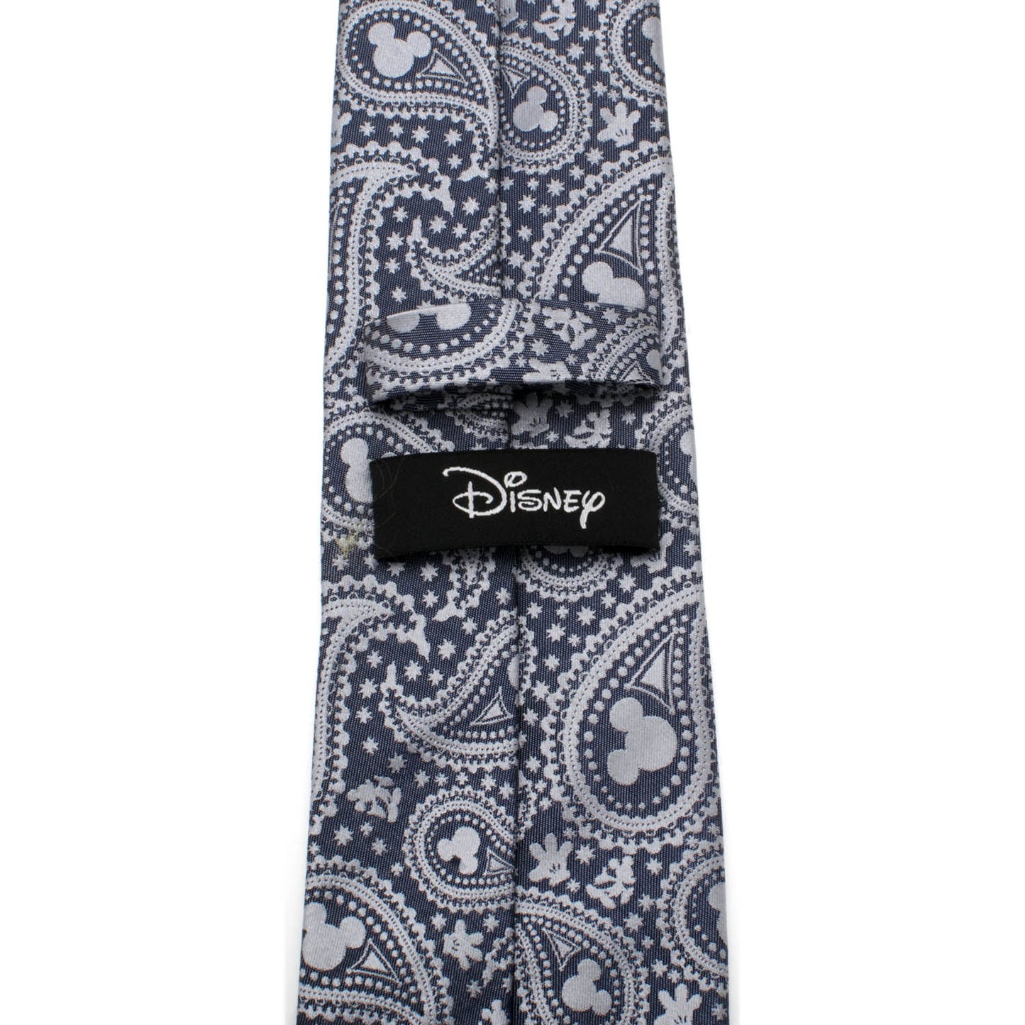 Corbata de hombre gris con estampado de cachemir de Mickey Mouse de Disney