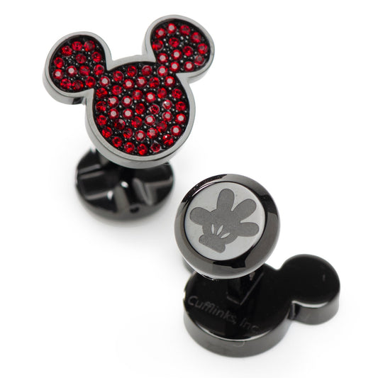 Disney Mickey Mouse Maroon Crystal Cufflinks