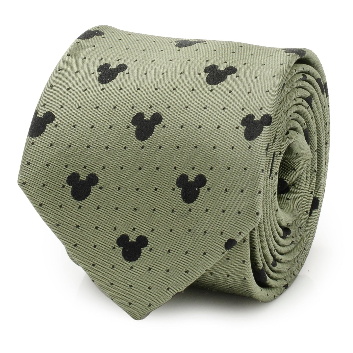 Disney Mickey Mouse Silhouette Dot Green Men's Tie