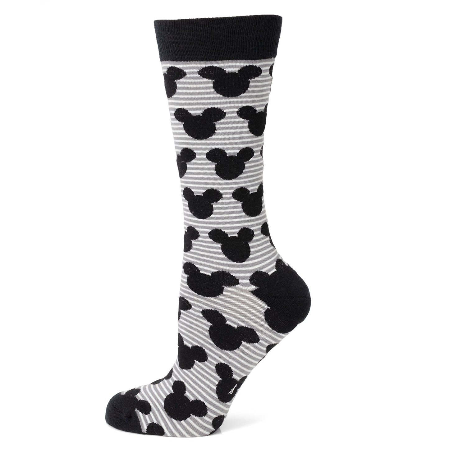 Set de regalo de calcetines grises a rayas de Mickey Mouse de Disney y pin de solapa azul de Mickey
