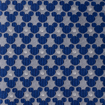 Disney Mickey Mouse Silhouette Pattern Dot Blue Tie