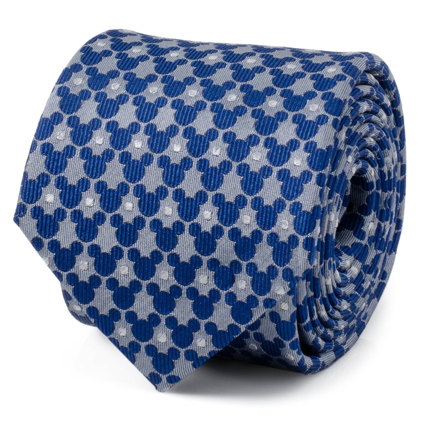 Disney Mickey Mouse Silhouette Pattern Dot Blue Tie