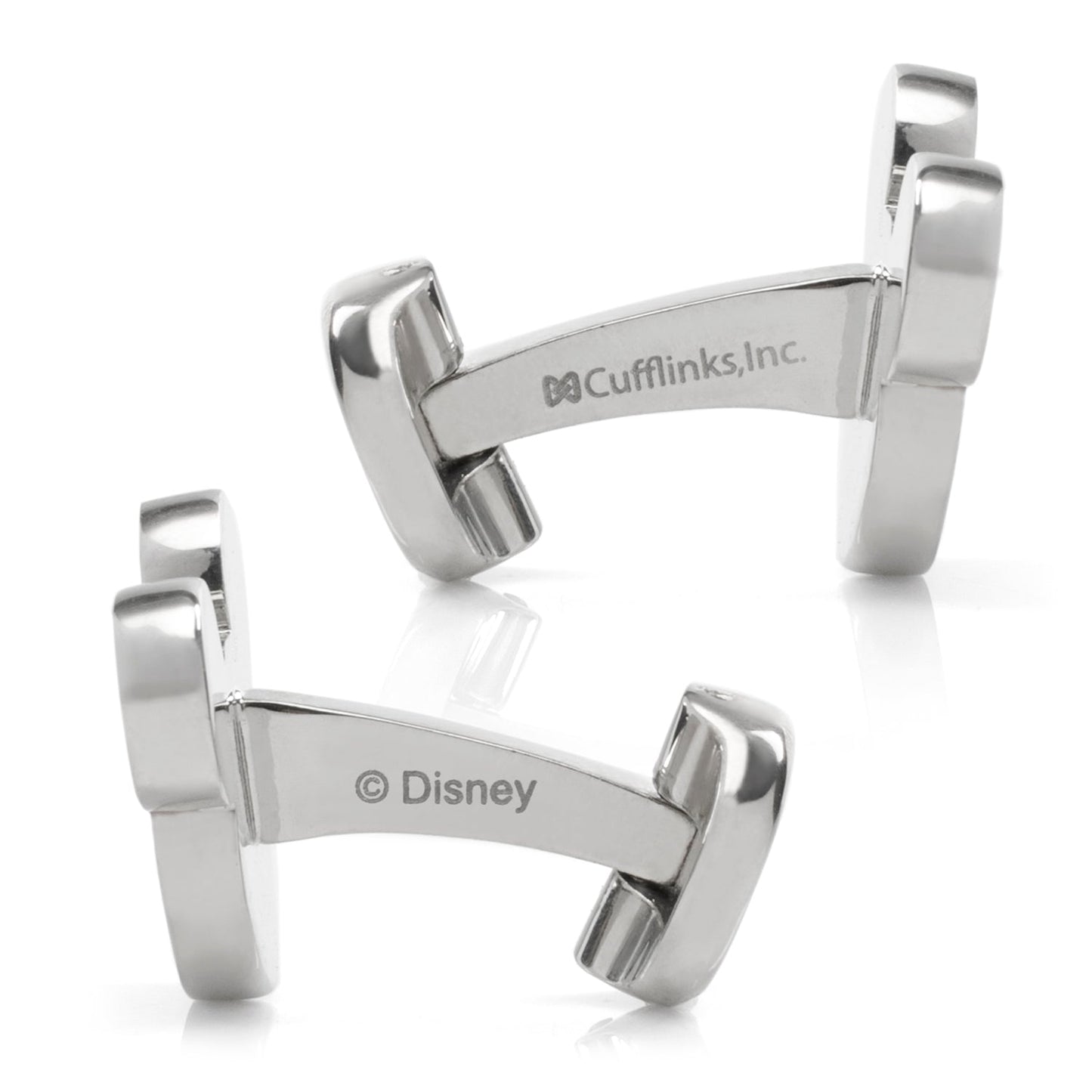 Disney Mickey Mouse Silhouette Basket Weave Cufflinks