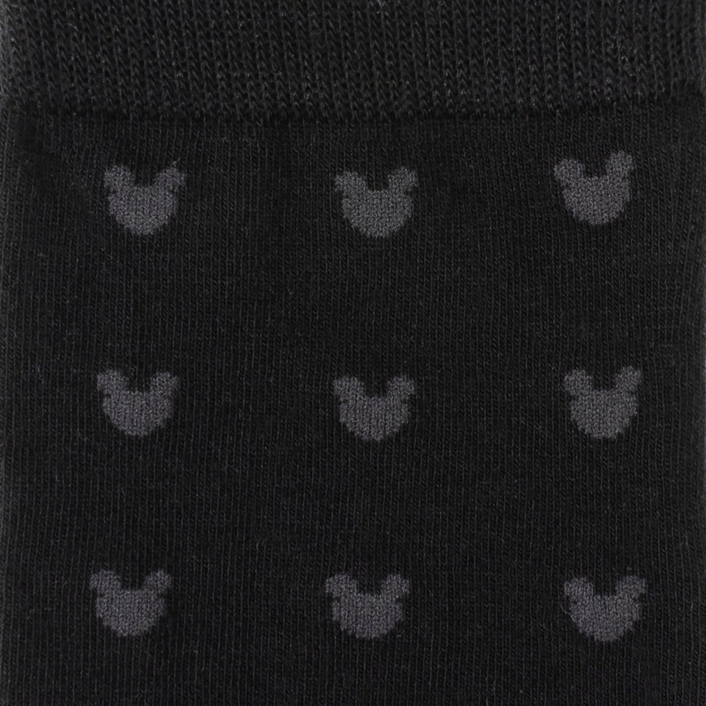 Disney Mickey Mouse Silhouette Motif Black Sock and Mickey Blue Lapel Pin Gift Set