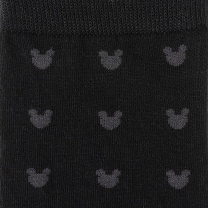 Disney Mickey Mouse Silhouette Motif Black Sock and Mickey Blue Lapel Pin Gift Set