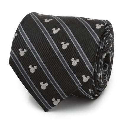 Disney Mickey Mouse Stripe Black Men's Tie