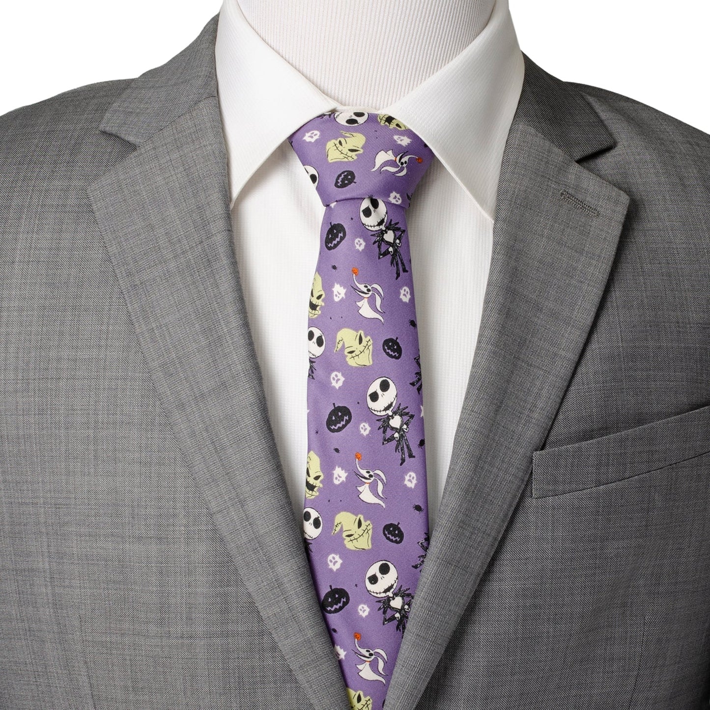 Corbata morada de Disney Pesadilla antes de Navidad para hombre