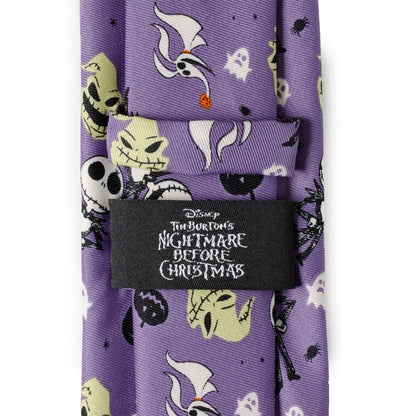 Corbata morada de Disney Pesadilla antes de Navidad para hombre