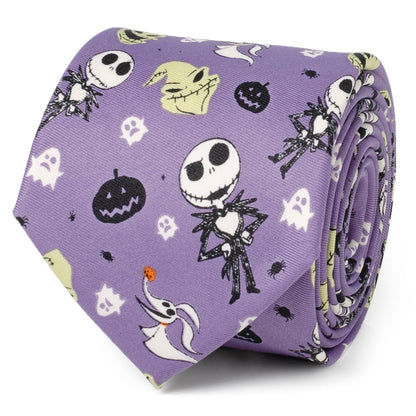 Corbata morada de Disney Pesadilla antes de Navidad para hombre