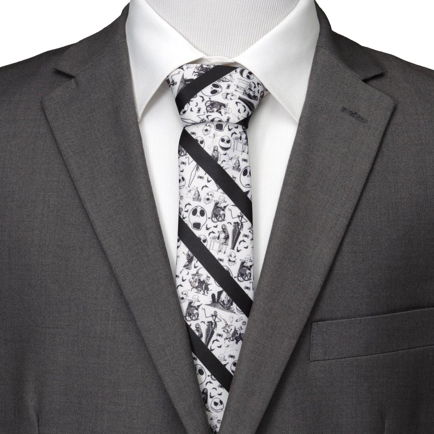 Corbata a rayas negra para hombre de Disney The Nightmare Before Christmas