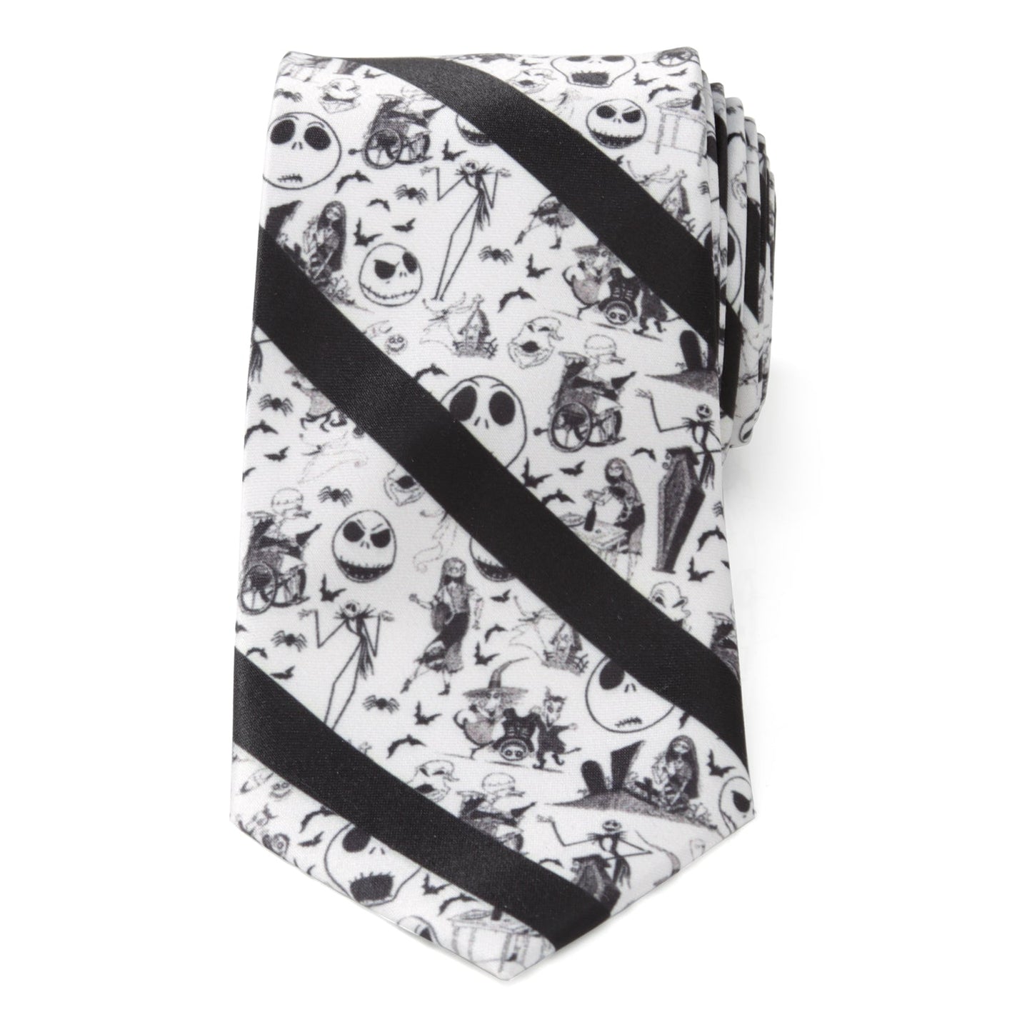 Corbata a rayas negra para hombre de Disney The Nightmare Before Christmas
