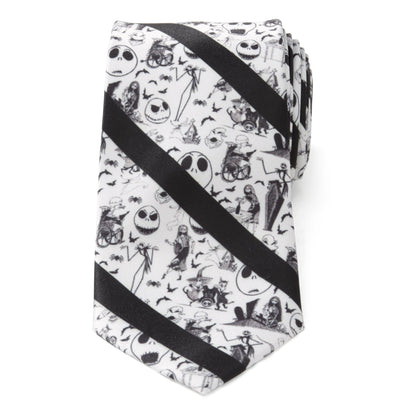 Corbata a rayas negra para hombre de Disney The Nightmare Before Christmas