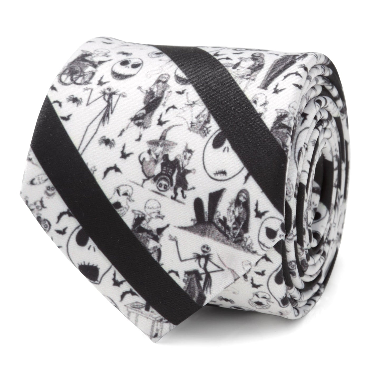 Corbata a rayas negra para hombre de Disney The Nightmare Before Christmas