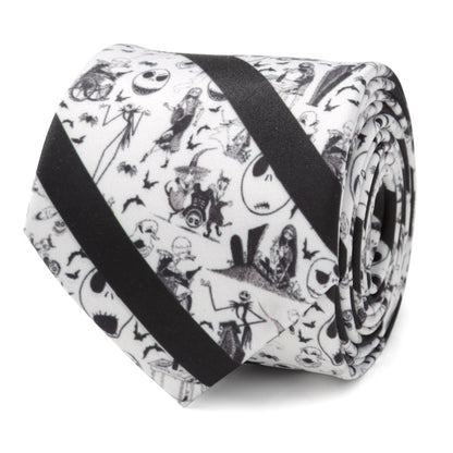 Corbata a rayas negra para hombre de Disney The Nightmare Before Christmas