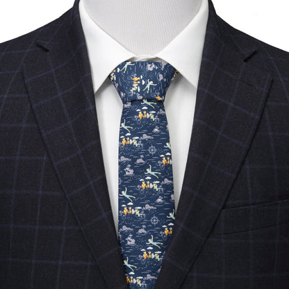 Corbata para hombre de Disney de Peter Pan volando azul