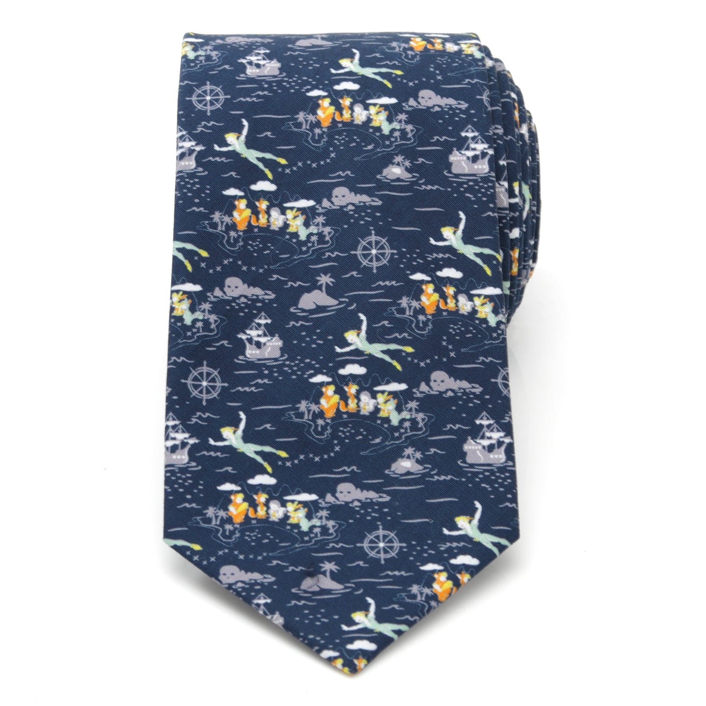Corbata para hombre de Disney de Peter Pan volando azul