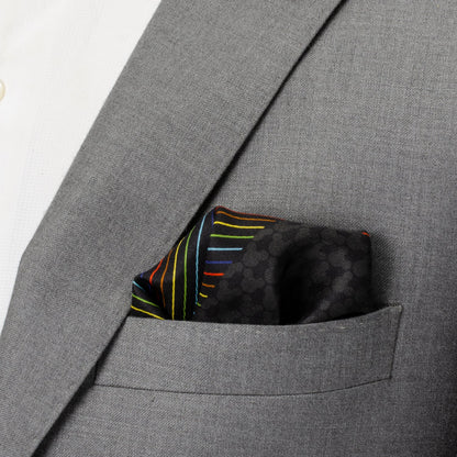 Disney Mickey Mouse Silhouette Rainbow Pocket Square