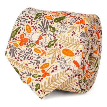 Corbata de hombre Disney Winnie the Pooh con estampado en tono tostado