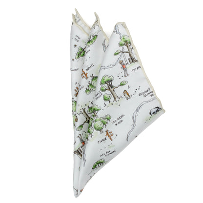 Disney Winnie the Pooh Map Pocket Square