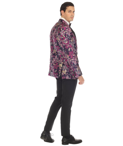 Men's Drake Purple Peak Lapel Tuxedo 1 Button 2 Vent Slim Fit Blazer