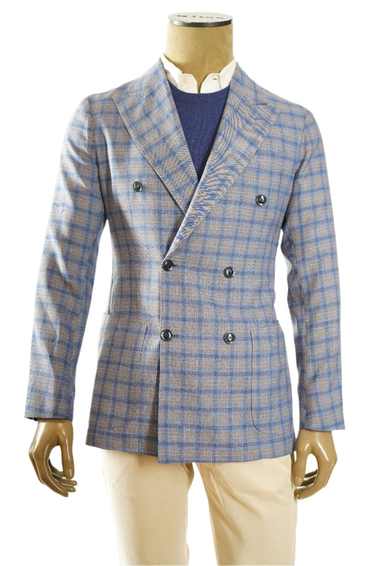 Sartorio Double-Breasted Wool-Silk Sport Jacket