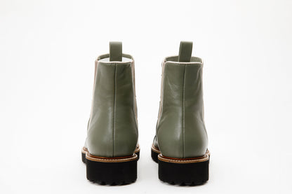 The Luisina Green Handwoven Leather Ankle Boot Final Sale!