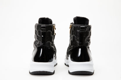 The Cambridge Black Quilted Leather Ankle Women Boot Final Sale!
