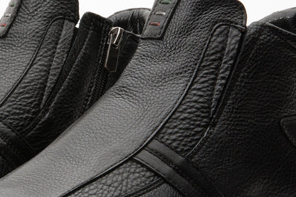 The Montreal Black Leather Casual Zip-Up Ankle Men Boot
