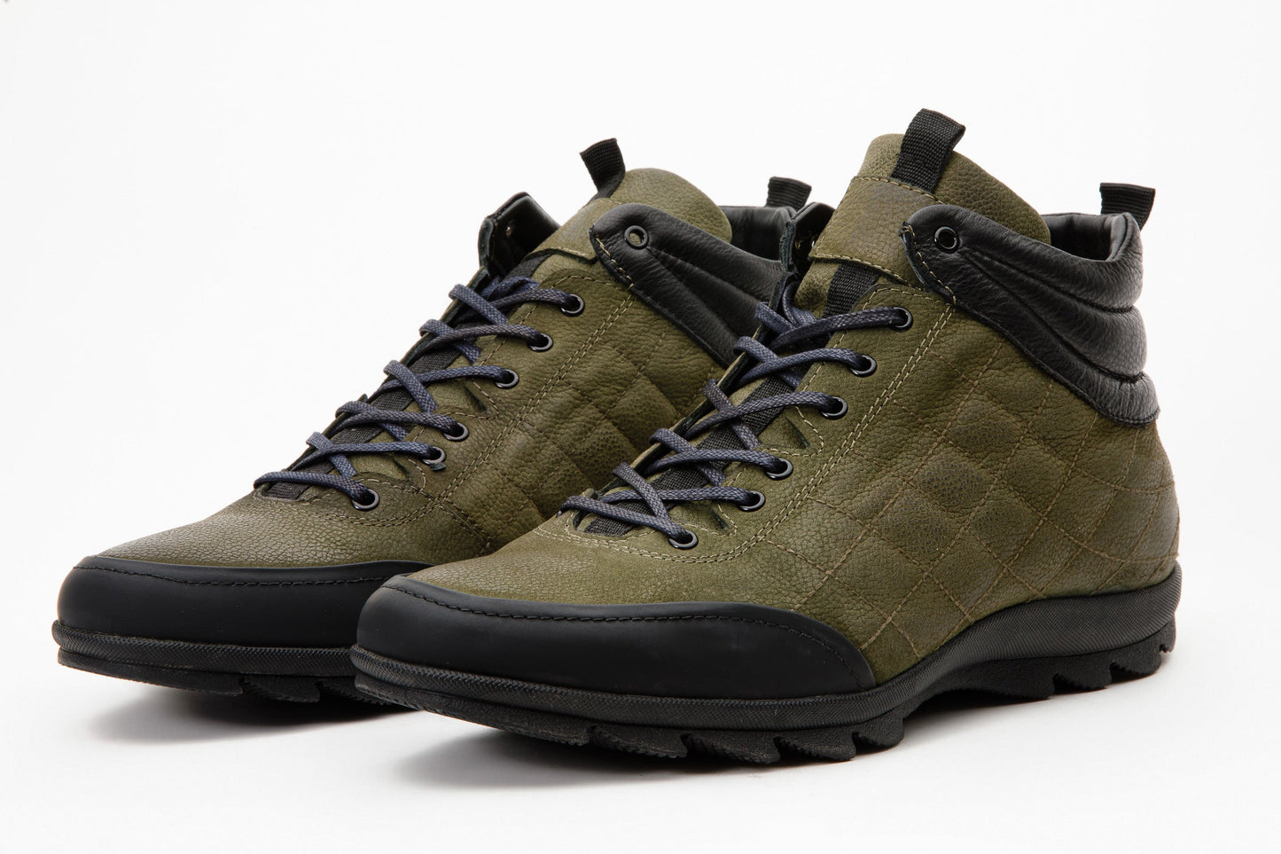 The Riga Green Suede Leather Casual Lace-Up Men Boots Final Sale!
