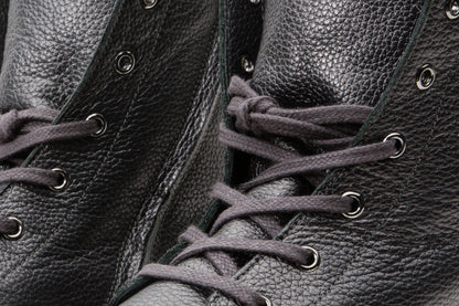 The Kajapati Gray Leather Natural Fur Mid Calf Women Boot