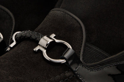 The Baron Black Suede Bit Zip-Up Dress Men Boot Final Sale!