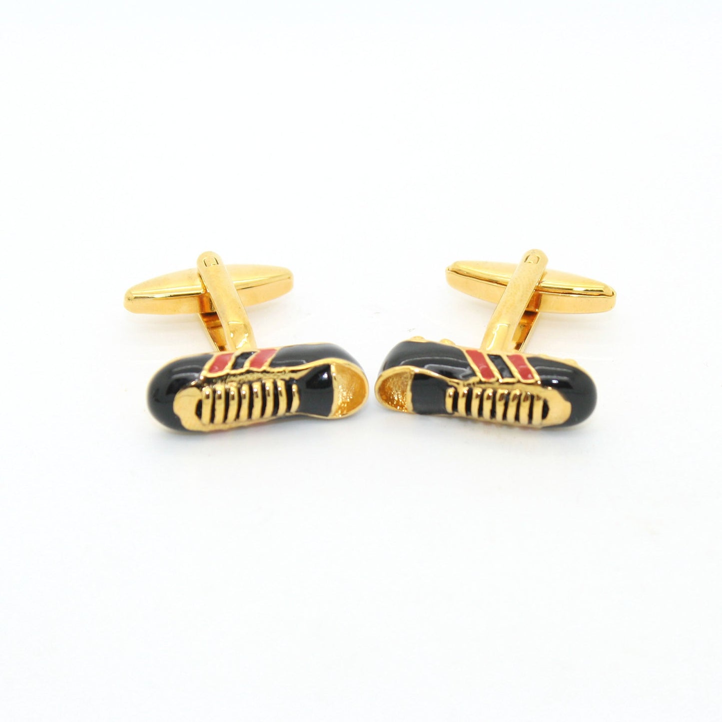 Goldtone Shoe Cuff Links With Jewelry Box