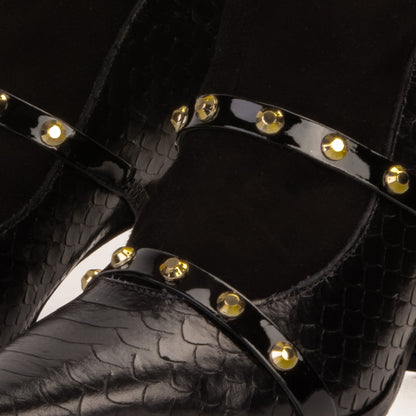 The  Valentina Leather Block Heel Women Boot