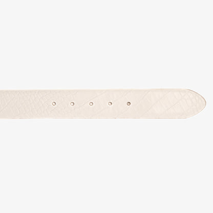 The Monaco White Leather Belt