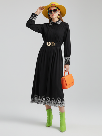 Vestido elegante bordado, Central Park | Mujer - BYMANYC ® New York